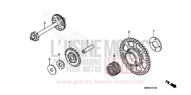 EMBRAYAGE DE DEMARRAGE de CBF600N ABS PEARL AMBER YELLOW (Y200) de 2009